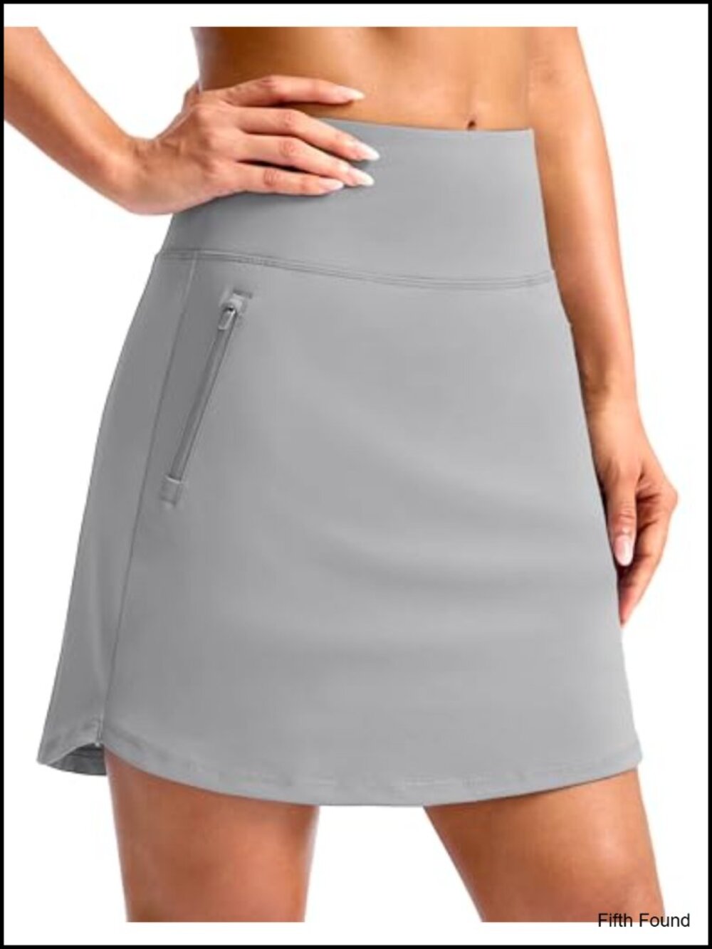 Golf Skorts for Women 18" Knee Length Zip Pockets High Waist Tennis Skort